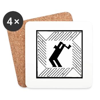 The axeman by Funknstein - Coasters (set of 4) - white - Front