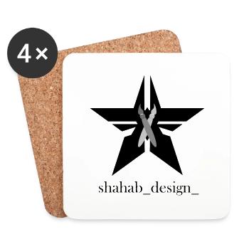 Stern_Shahab_logo - Untersetzer (4er-Set) - Weiß - Vorne