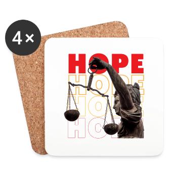 Hope - Coasters (set of 4) - white - Front