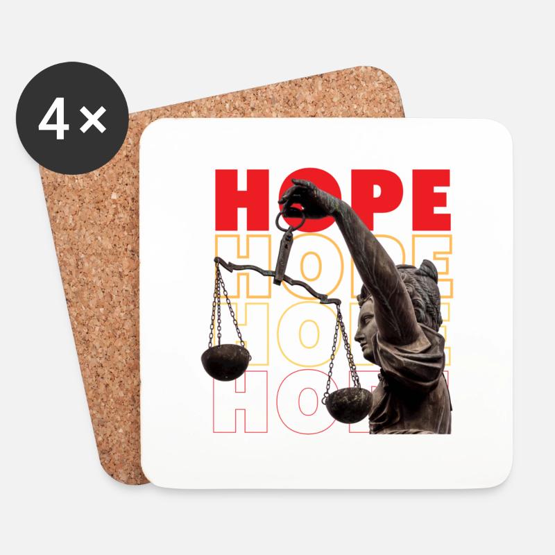 hope - Untersetzer (4er-Set) - Weiß
