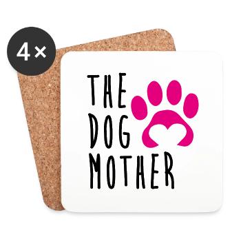 Hund - Untersetzer (4er-Set) - Weiß - Vorne