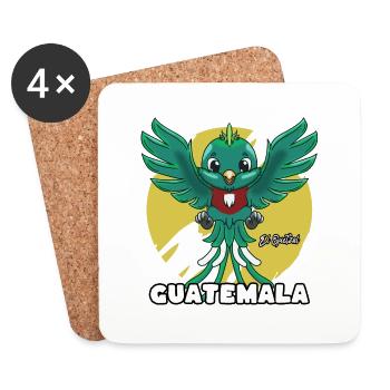 Guatemala drapeau guatémaltèque ADN I cadeau - Dessous de verre (lot de 4) - blanc - Devant