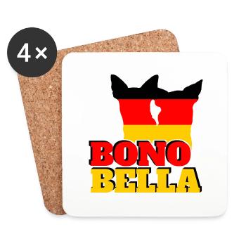Bono Bella Merch German - Untersetzer (4er-Set) - Weiß - Vorne