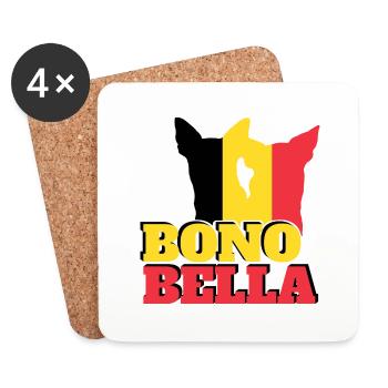 Bono Bella Merch Belgium - Untersetzer (4er-Set) - Weiß - Vorne