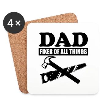 Craftsman Handyman Craft Tool Construction Site - Coasters (set of 4) - white - Front