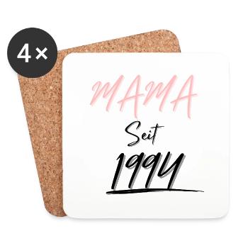 MAMA Seit 1994 - Untersetzer (4er-Set) - Weiß - Vorne