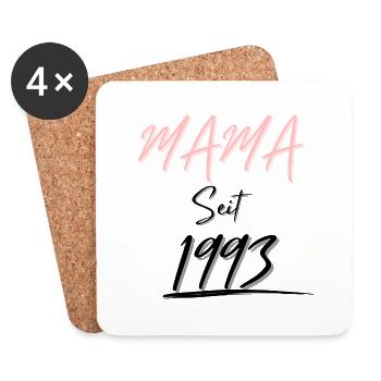 MAMA Seit 1993 - Untersetzer (4er-Set) - Weiß - Vorne