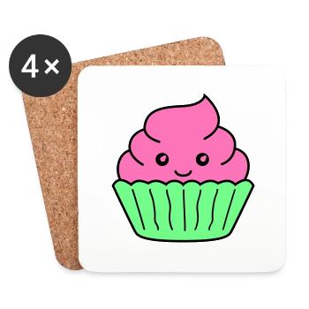 sweet cupcake - Coasters (set of 4) - white - Front