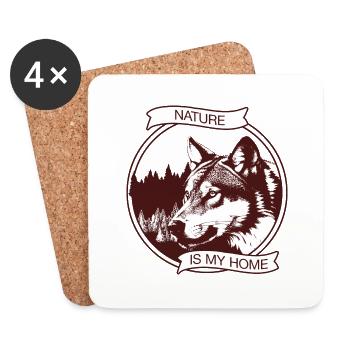 nature is my home - Untersetzer (4er-Set) - Weiß - Vorne
