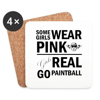 Paintball Airsoft - Dessous de verre (lot de 4) - blanc - Devant