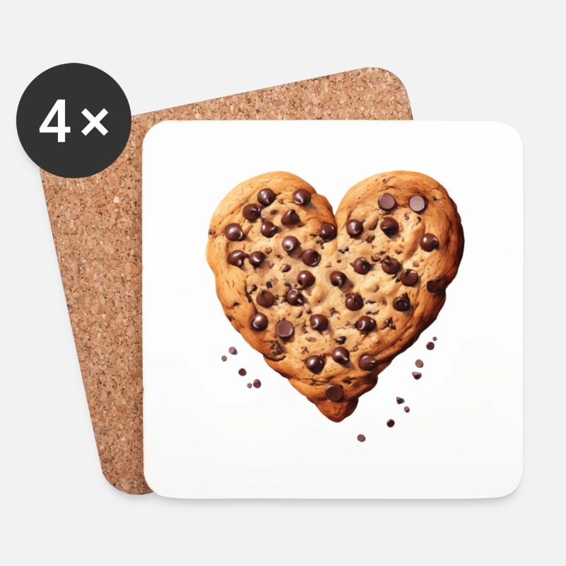 I love ... Cookies - Untersetzer (4er-Set) - Weiß