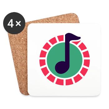MUSIK - Untersetzer (4er-Set) - Weiß - Vorne