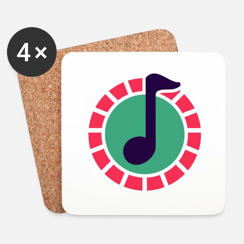 MUSIK - Untersetzer (4er-Set) - Weiß