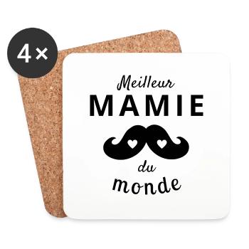 meilleur mamie du monde - Dessous de verre (lot de 4) - blanc - Devant