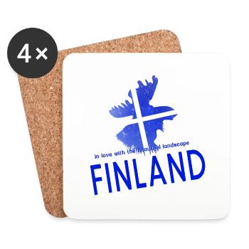 Finlande Suomi - Dessous de verre (lot de 4) - blanc - Devant