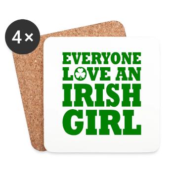 Everyone loves an irish girl - Dessous de verre (lot de 4) - blanc - Devant