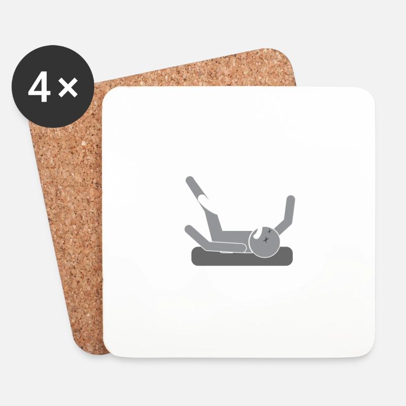 Du schreist Ich lächle Physio Praxis Humor - Untersetzer (4er-Set) - Weiß