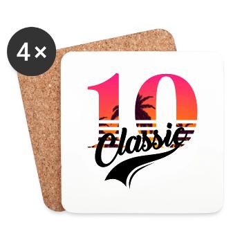10th anniversary-10 years - Coasters (set of 4) - white - Front