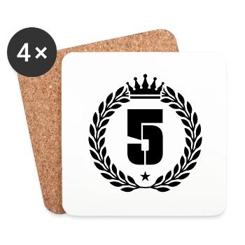 5 krone - Untersetzer (4er-Set) - Weiß - Vorne