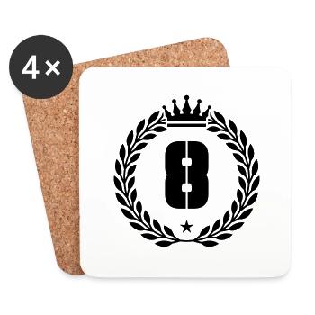 8 Couronne - Dessous de verre (lot de 4) - blanc - Devant