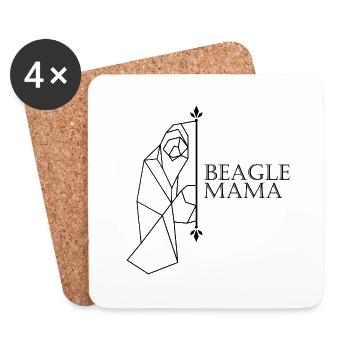 Beagle Mama - Untersetzer (4er-Set) - Weiß - Vorne