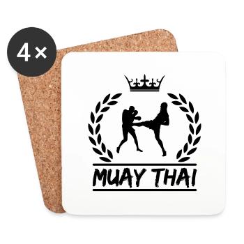 Muay Thai - Coasters (set of 4) - white - Front