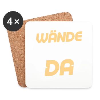 Wände sind zum klettern da Boulder Klettern - Untersetzer (4er-Set) - Weiß - Vorne