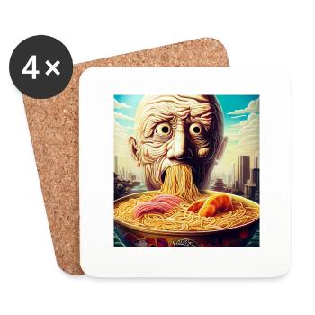Ramen - Coasters (set of 4) - white - Front