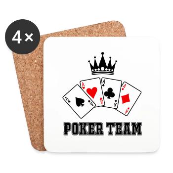 poker team - Untersetzer (4er-Set) - Weiß - Vorne