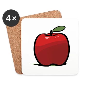 Apple - Coasters (set of 4) - white - Front