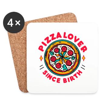 Pizza Lover Since Birth - Coasters (set of 4) - white - Front