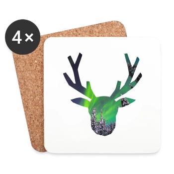 Orignal polaire 2 Aurora - Dessous de verre (lot de 4) - blanc - Devant