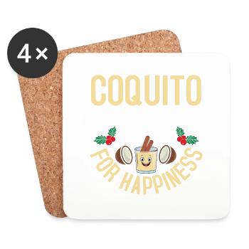 Coquito Just Another Word For Happiness Puerto Ric - Untersetzer (4er-Set) - Weiß - Vorne