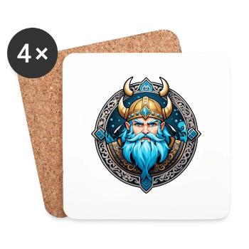 Viking Odin Thor Valhalla - Coasters (set of 4) - white - Front