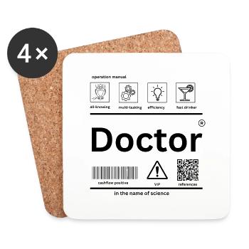 Doctor - in the name of science! - Untersetzer (4er-Set) - Weiß - Vorne