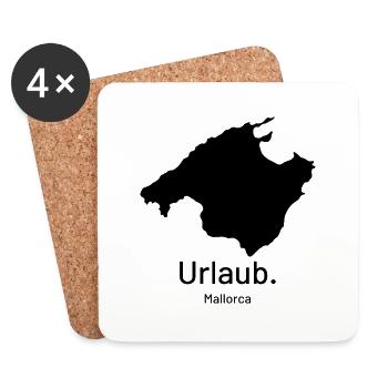 Mallorca. Urlaub. - Untersetzer (4er-Set) - Weiß - Vorne