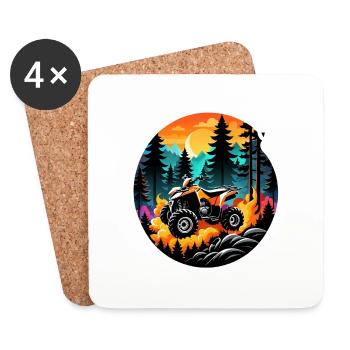 Quad & Off-Road - Coasters (set of 4) - white - Front