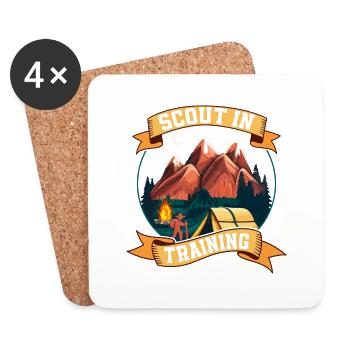 On the Scout Path: Training Mode Tee - Coasters (set of 4) - white - Front
