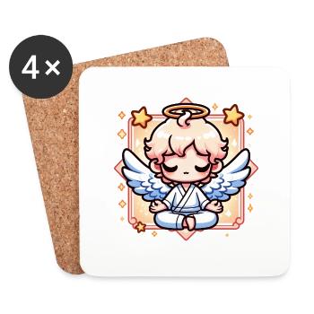 Angel Meditating - Coasters (set of 4) - white - Front
