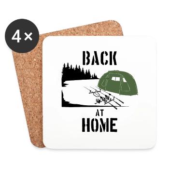Back at Home Carphunter Carp Carp Carp Angler - Coasters (set of 4) - white - Front