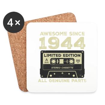 1944 Birthday Born in 1944 Vintage Retro - Coasters (set of 4) - white - Front