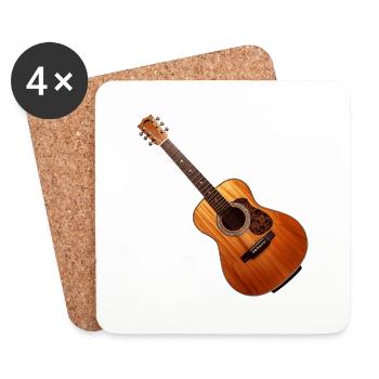 Gitarre 2 - Untersetzer (4er-Set) - Weiß - Vorne