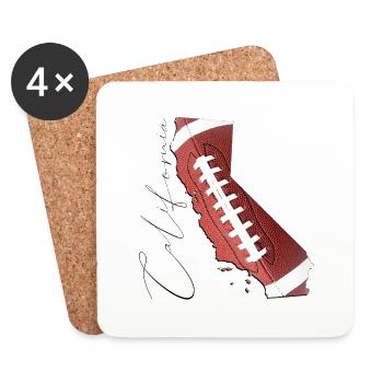 California (USA) | real football | Map Sct - Coasters (set of 4) - white - Front