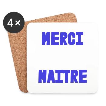 MASTER. THANK YOU. THANK YOU, MASTER. MASTER. MASTER GIFT - Coasters (set of 4) - white - Front
