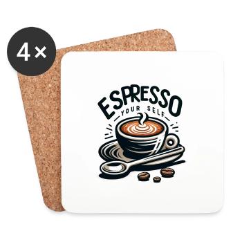 Espresso yourself - Untersetzer (4er-Set) - Weiß - Vorne
