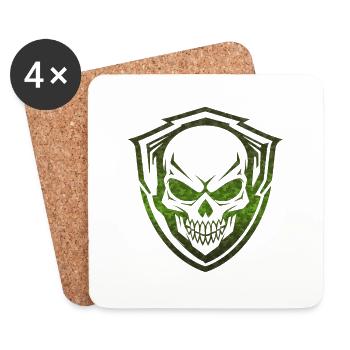 Armée, Guerre, Militaire, Uniforme, Force, Soldat Camouflage - Dessous de verre (lot de 4) - blanc - Devant