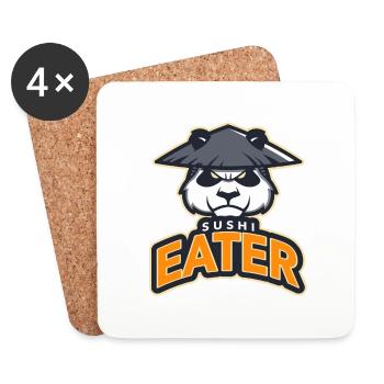 Sushi Eater - Coasters (set of 4) - white - Front