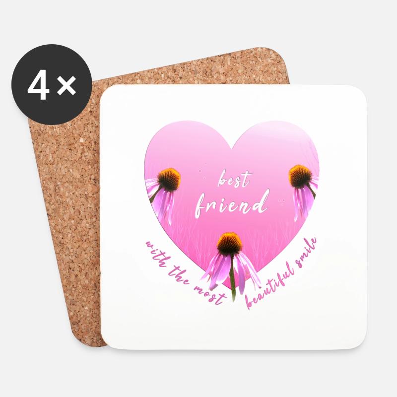 best friend - Untersetzer (4er-Set) - Weiß