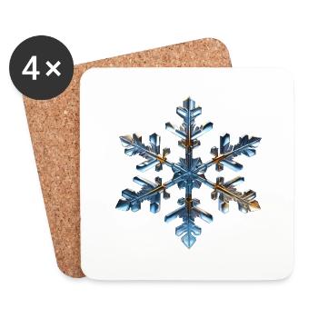 Schneeflocke - Untersetzer (4er-Set) - Weiß - Vorne