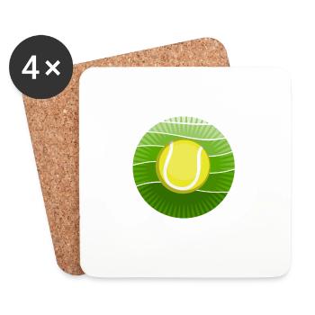Sorry Can't Tennis Bye Quote Funny Sport Saying - Coasters (set of 4) - white - Front